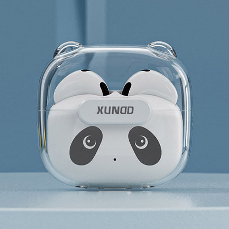 XUNDD X15 GT-05 Cute Panda Bluetooth Earphone Half In-Ear Wireless Headset TWS Earbuds with 270mAh Charging Case XUNDD X15 GT-05 Cute Panda Bluetooth Earphone Half In-Ear Wireless Headset TWS Earbuds with 270mAh Charging Case